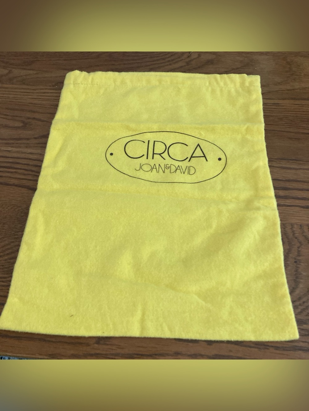 JOAN & DAVID CIRCA Yellow Drawstring Dust Bag